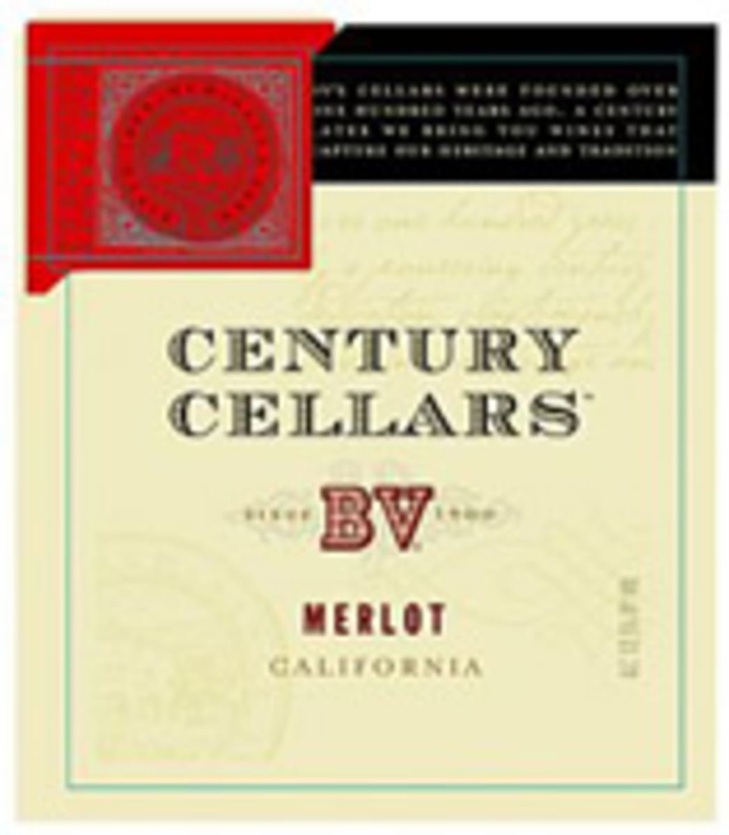 BV Century Cellars Merlot 2004 Front Label