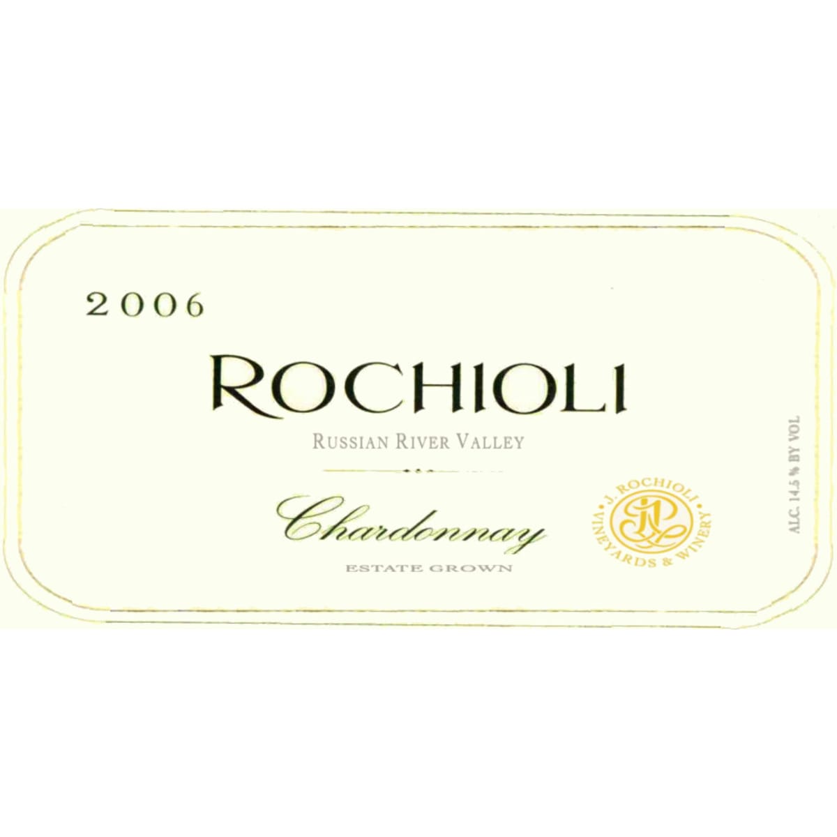 Rochioli Estate Chardonnay 2006 Front Label
