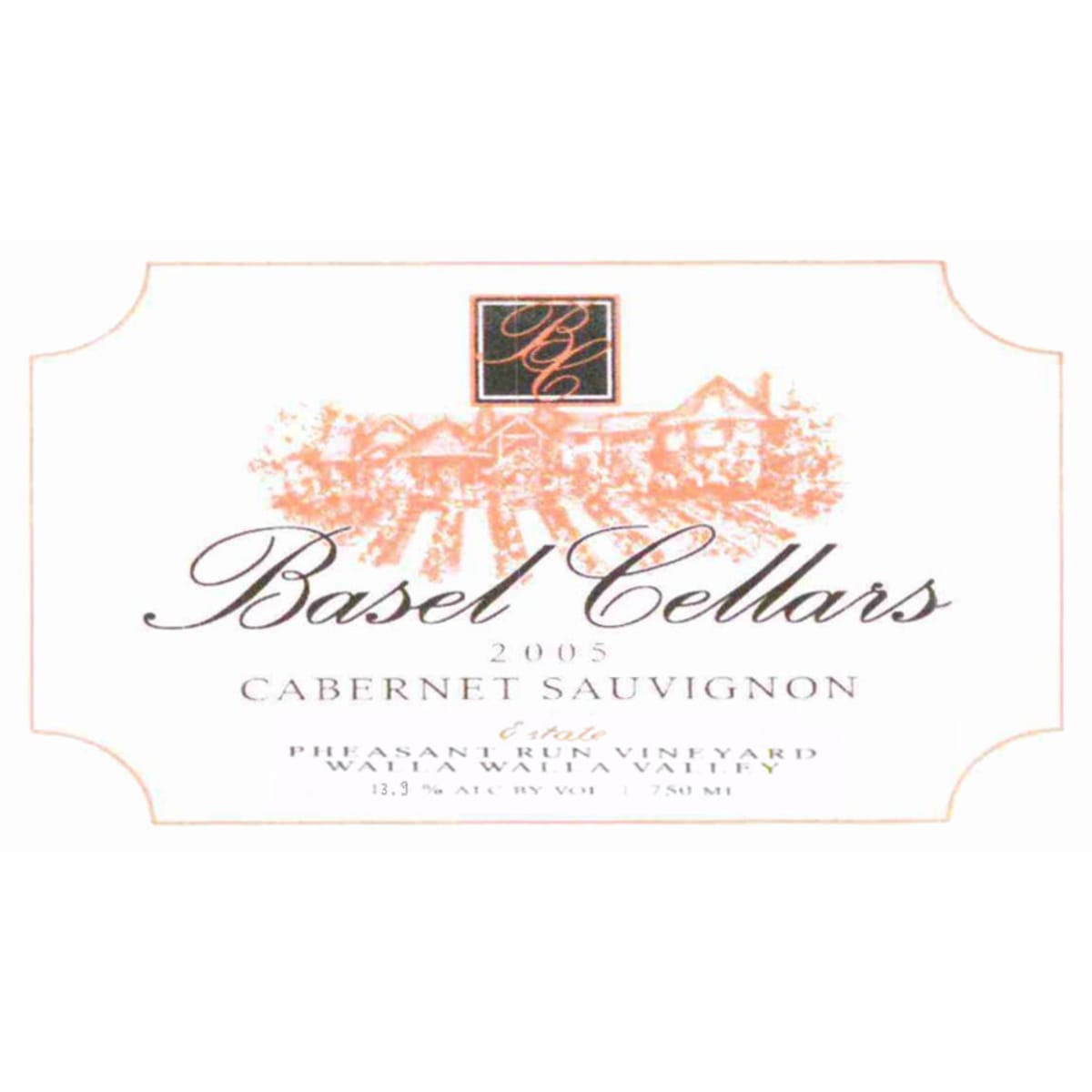 Basel Cellars Cabernet Sauvignon 2005 Front Label