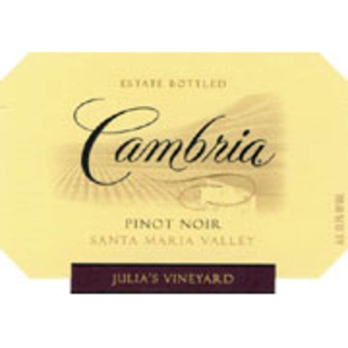 Cambria Julia's Vineyard Pinot Noir 2006 Front Label