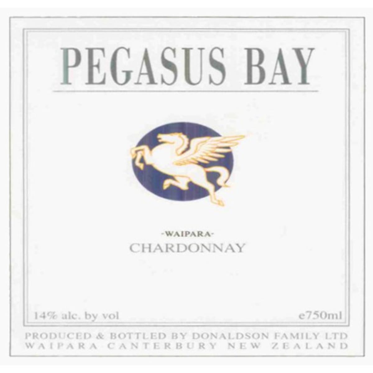 Pegasus Bay Chardonnay 2005 Front Label