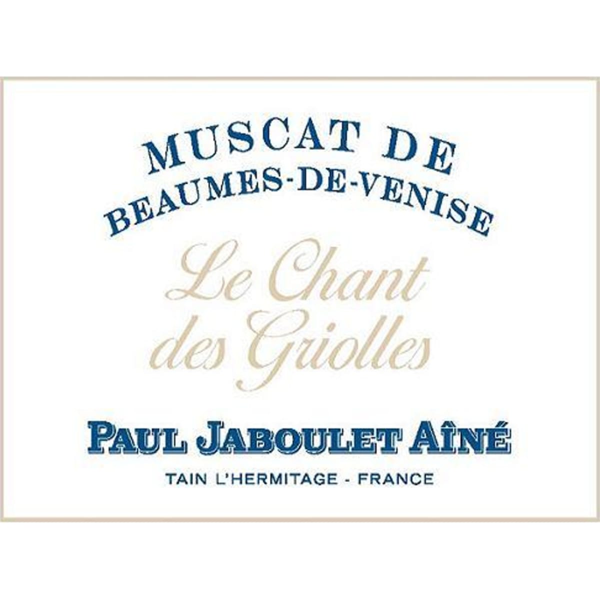 Jaboulet Beaumes de Venise Muscat 2005 Front Label