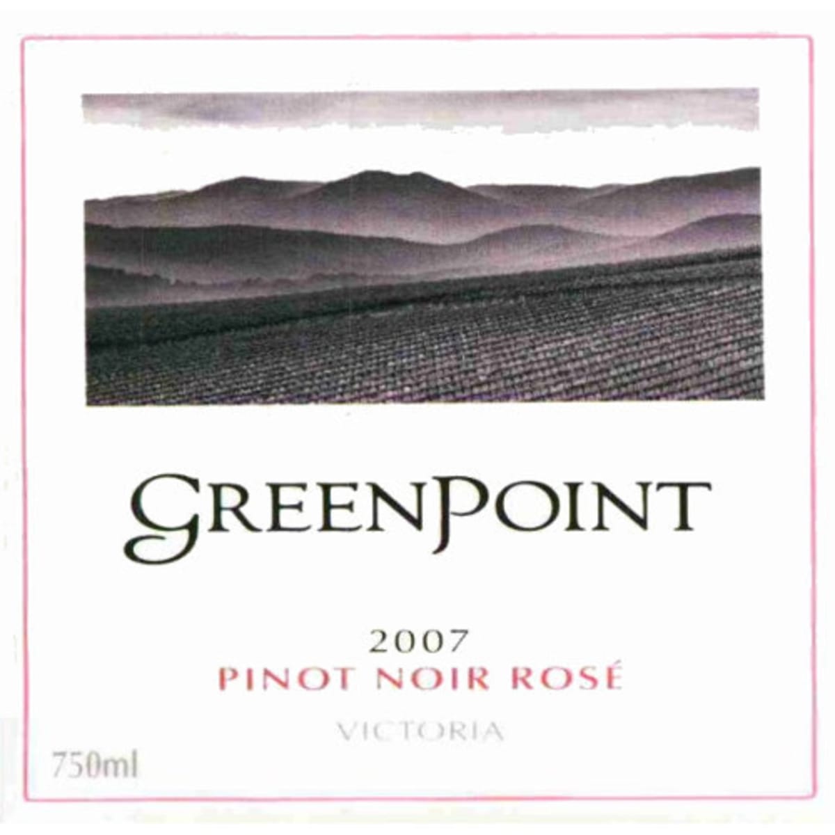 Green Point Pinot Noir Rose 2007 Front Label