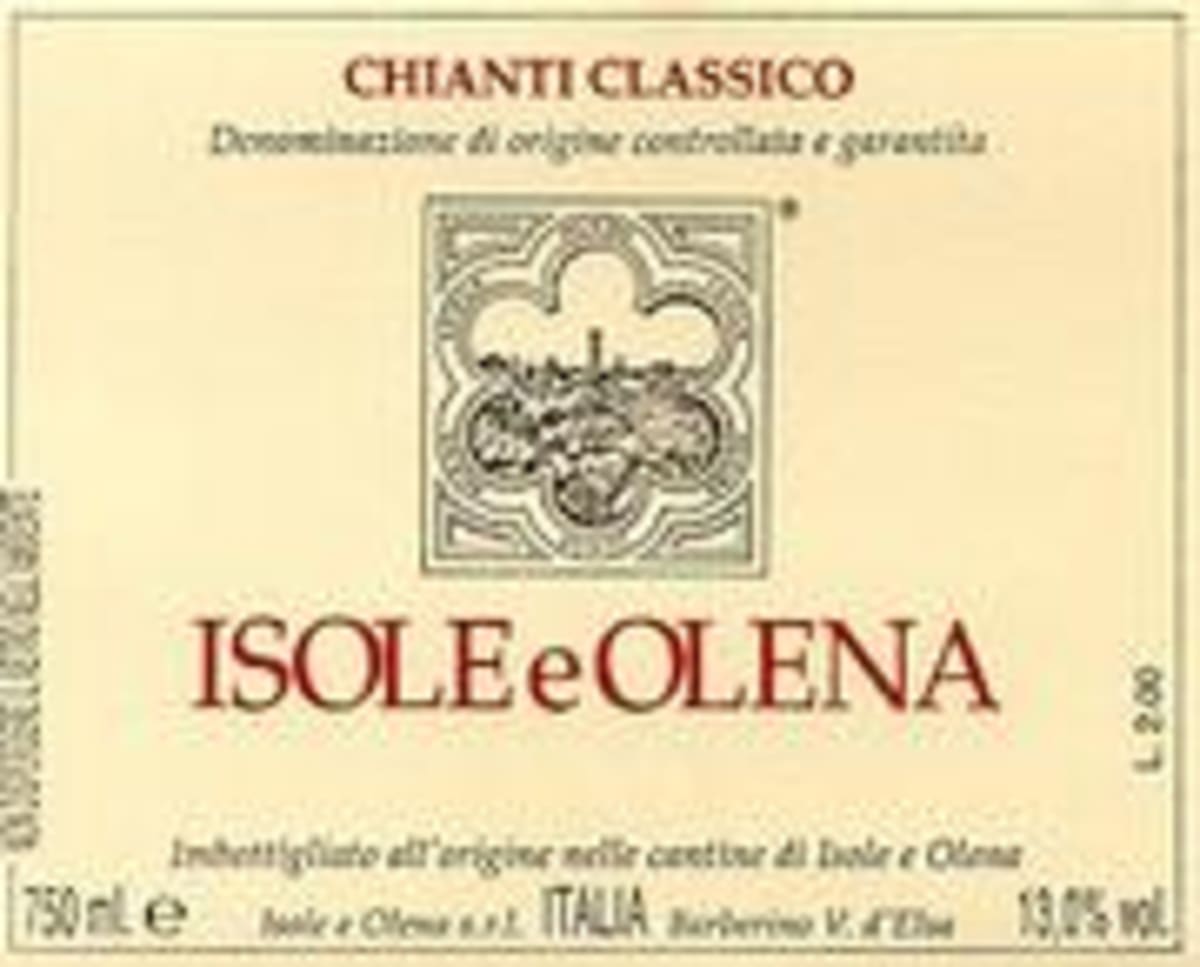 Isole e Olena Chianti Classico 1998 Front Label