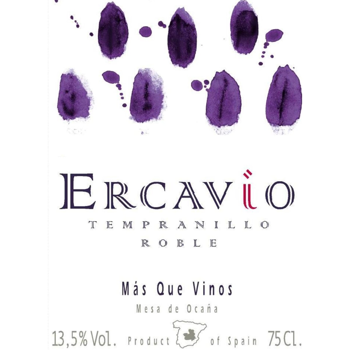 Ercavio Tempranillo 2006 Front Label