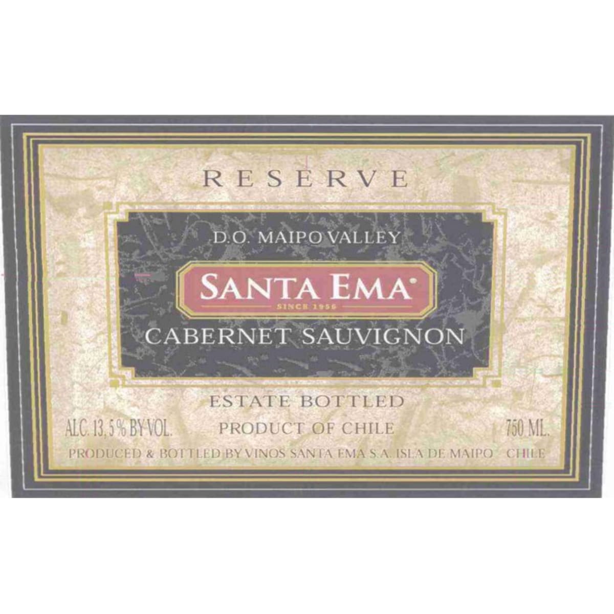 Santa Ema Reserva Cabernet Sauvignon 2005 Front Label