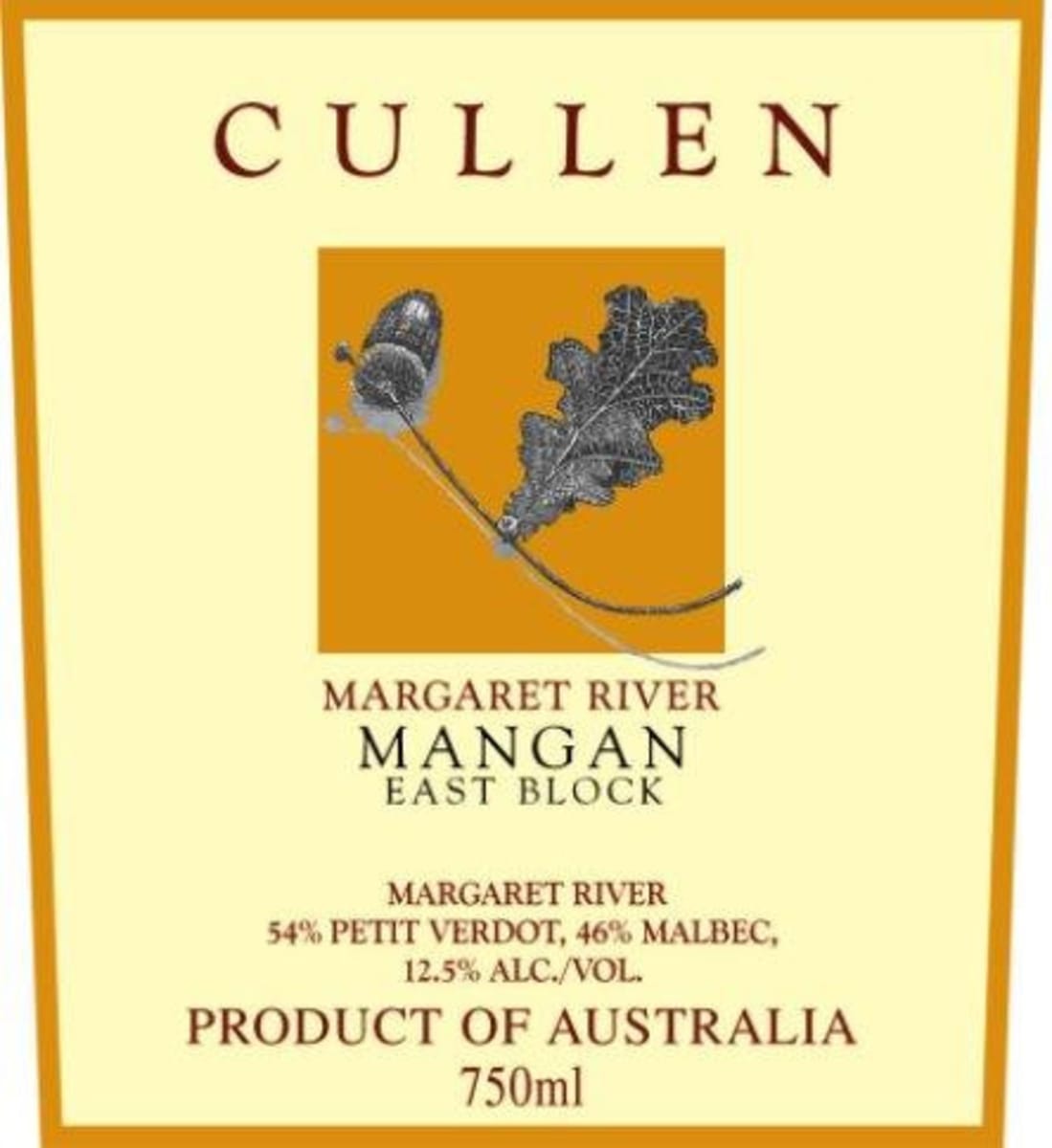 Cullen Mangan East Block 2014 Front Label