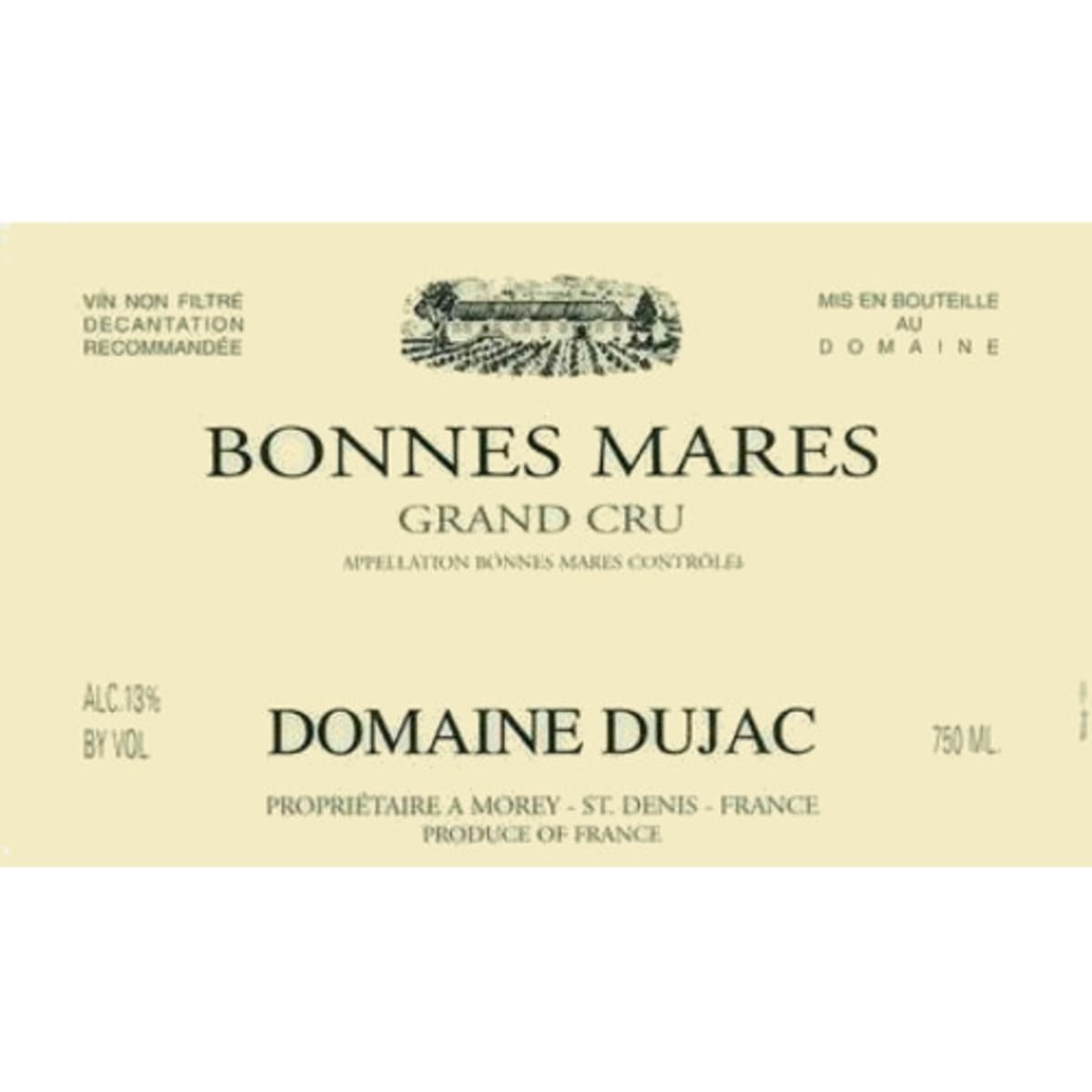 Domaine Dujac Bonnes Mares 2006 Front Label