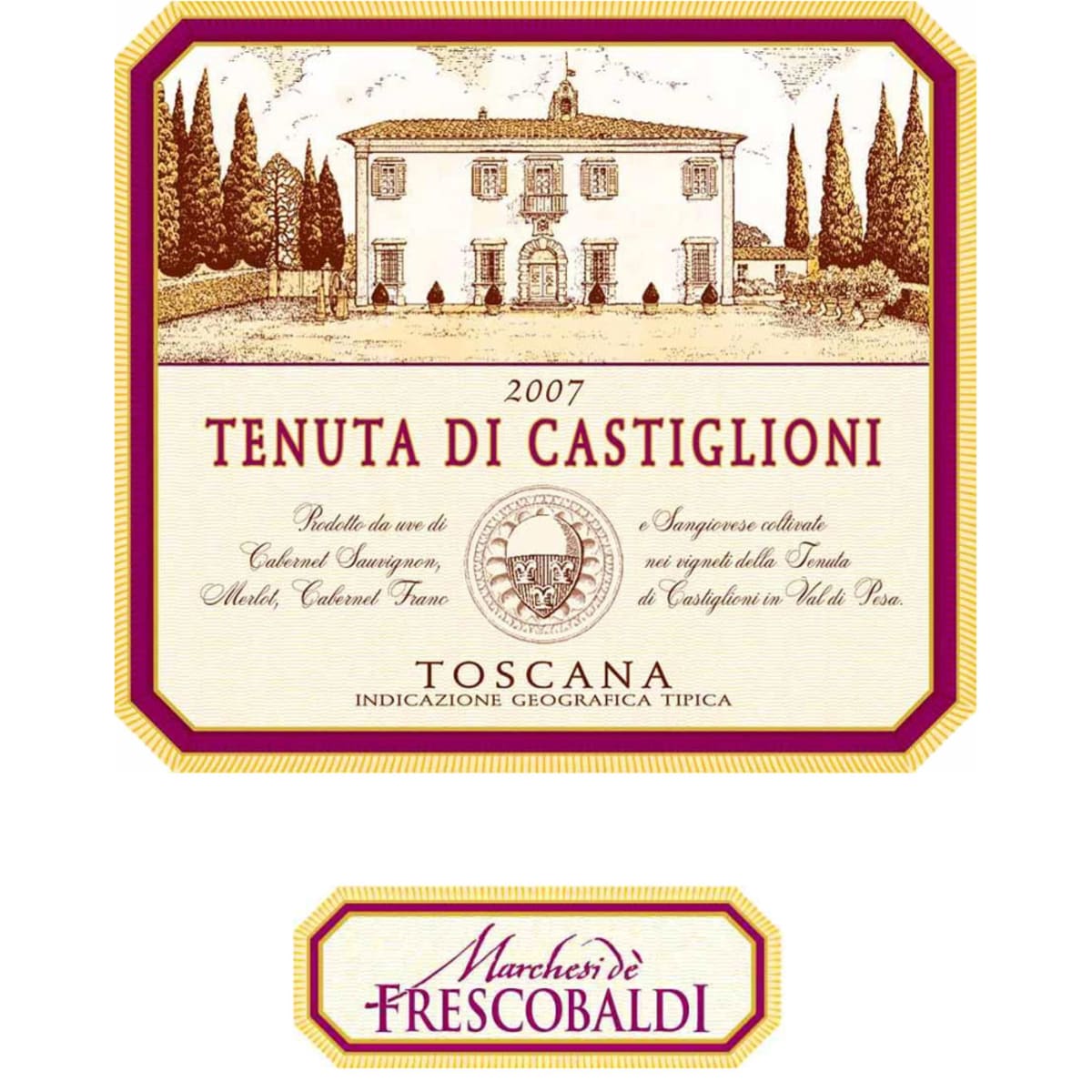 Frescobaldi Tenuta di Castiglioni 2007 Front Label