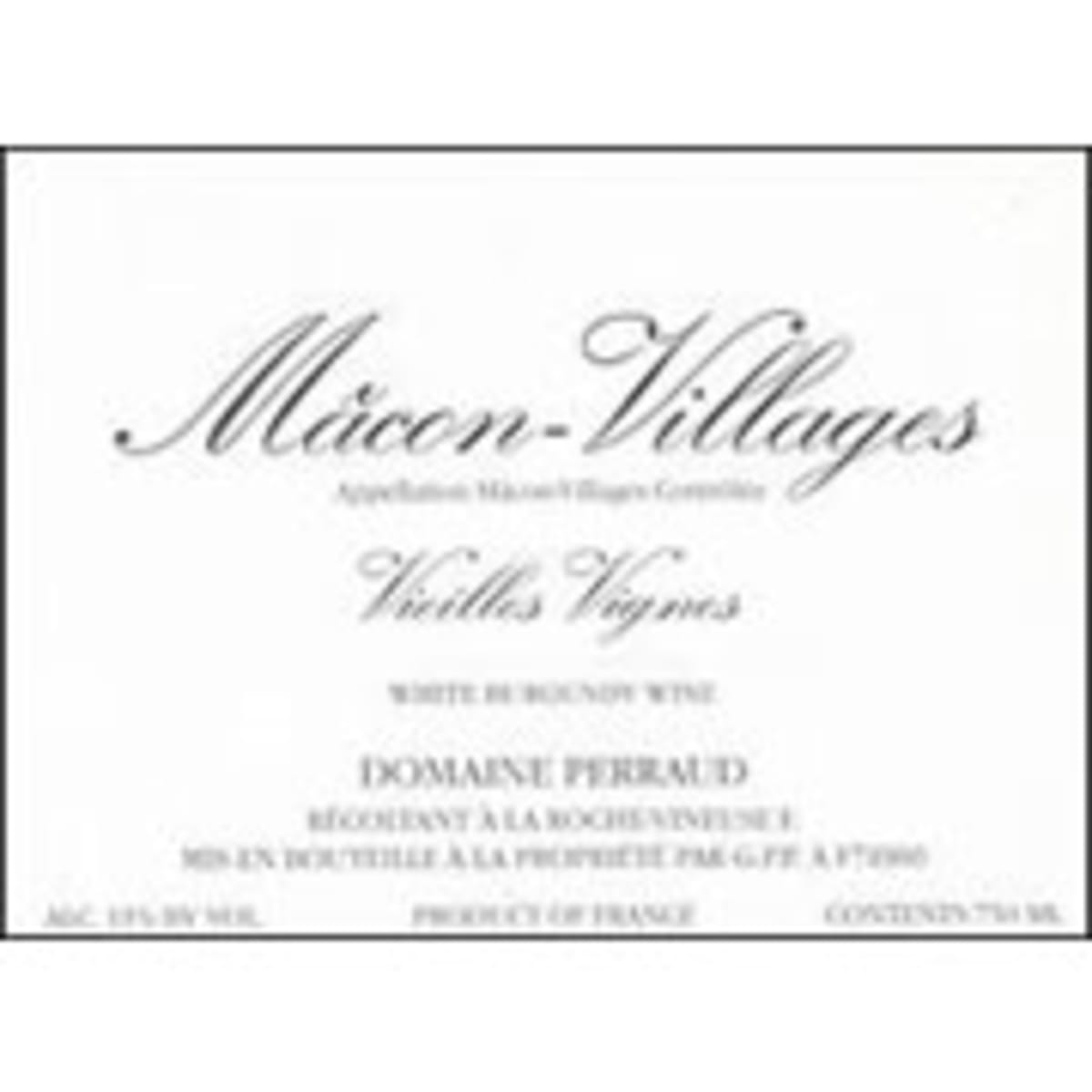 Domaine Perraud Macon-Villages Vieilles Vignes 2008 Front Label