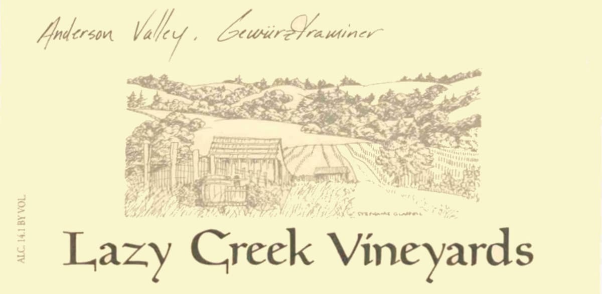 Lazy Creek Vineyards Gewurztraminer 2003 Front Label