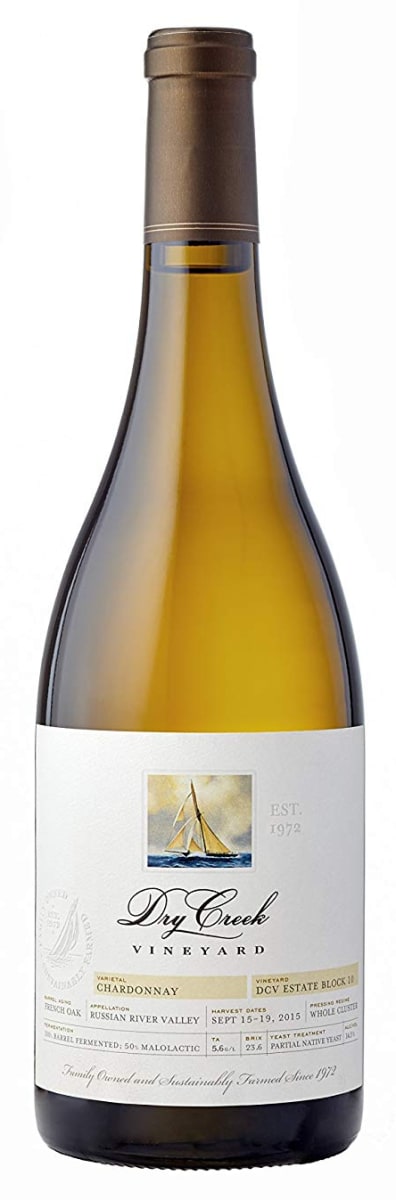 Dry Creek Vineyard DCV Estate Block 10 Chardonnay 2016  Front Bottle Shot