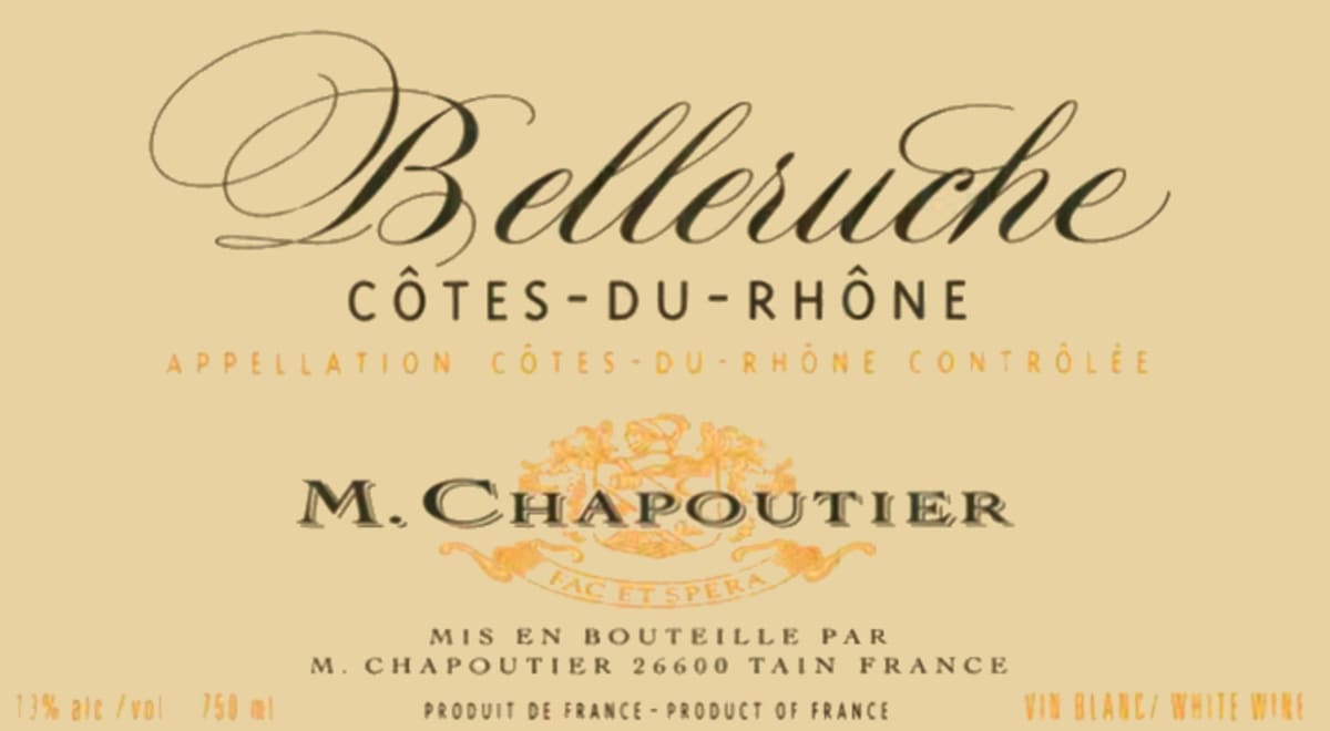 M. Chapoutier Cotes du Rhone Belleruche Blanc 2004  Front Label