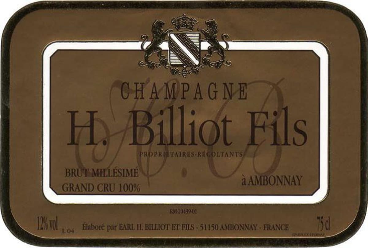 H. Billiot Fils Brut 2013  Front Label