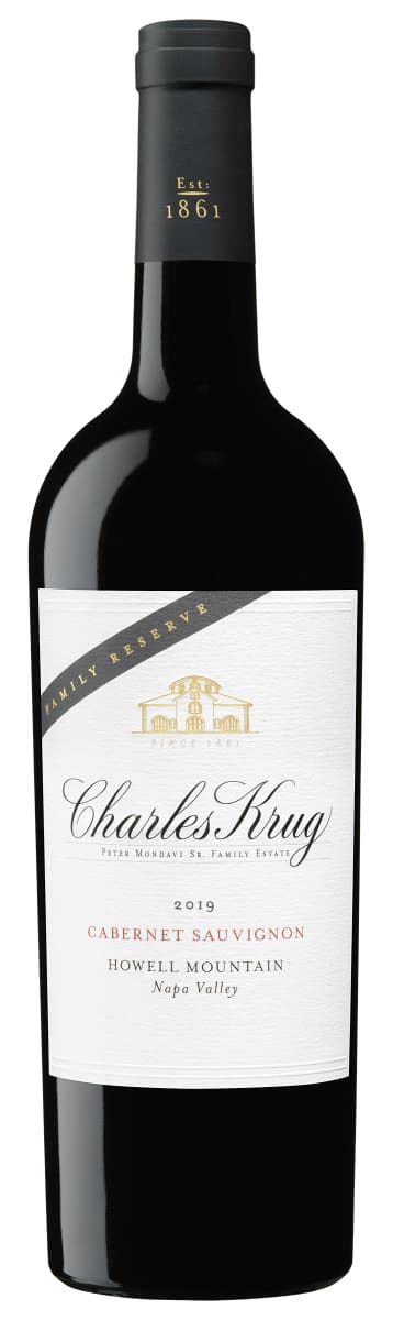 Charles Krug Family Reserve Howell Mountain Cabernet Sauvignon 2019  Front Bottle Shot