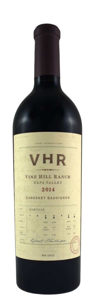 Vine Hill Ranch VHR Cabernet Sauvignon 2014  Front Bottle Shot