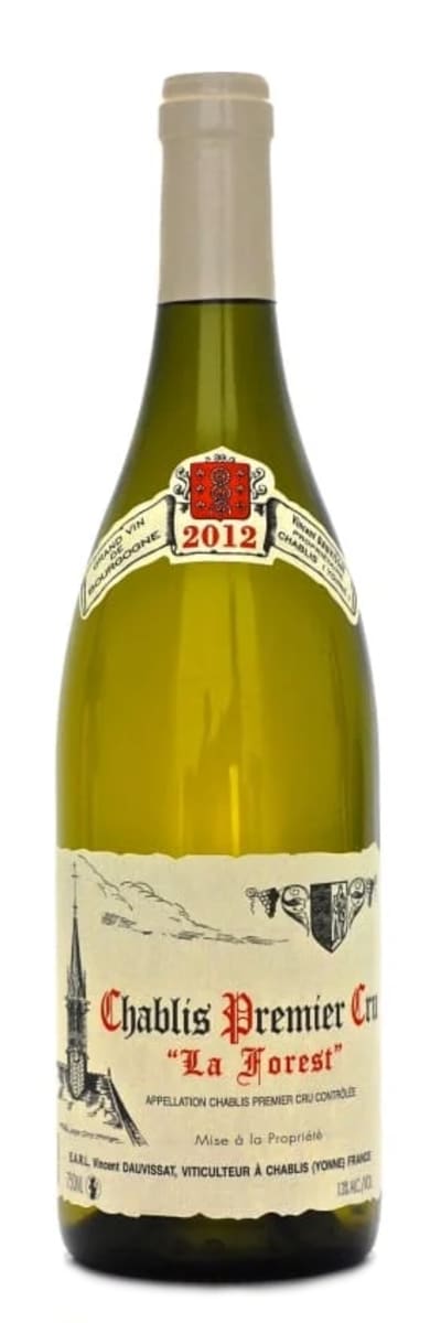 Vincent Dauvissat Chablis La Forest Premier Cru 2012  Front Bottle Shot