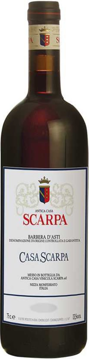 Scarpa Casa Scarpa Barbera d'Asti 2015  Front Bottle Shot