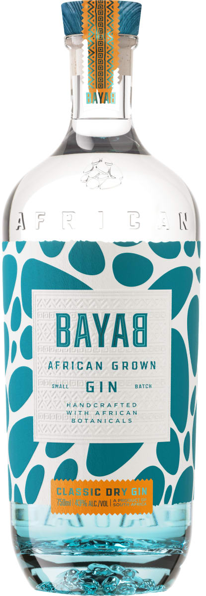 Bayab African Grown Classic Dry Gin  Front Bottle Shot