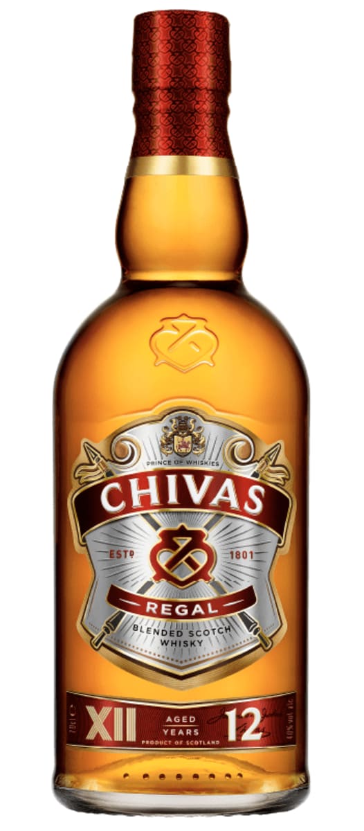 Chivas Regal 12 Years Old Blended Scotch Whisky con supporto girevole