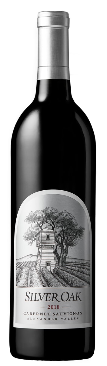 Silver Oak Alexander Valley Cabernet Sauvignon 2018  Front Bottle Shot