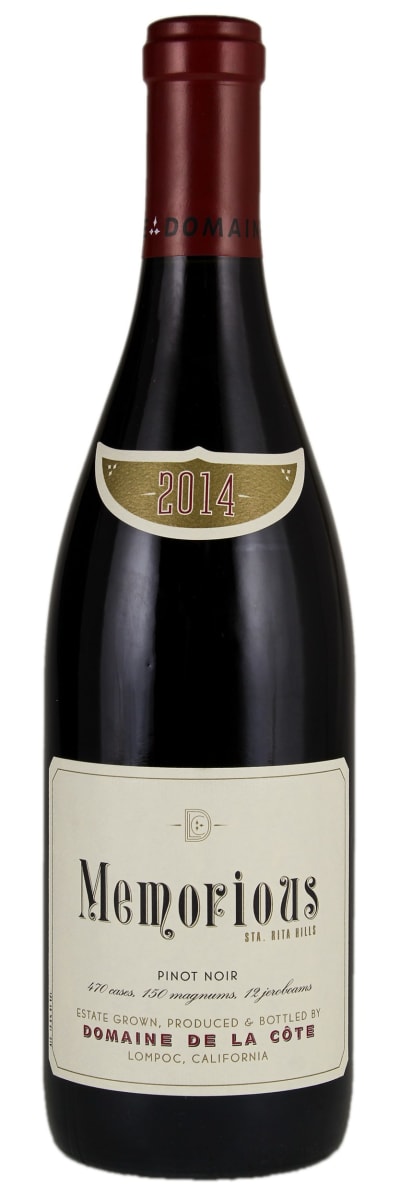 Domaine de la Cote Memorious Pinot Noir 2014 Front Bottle Shot