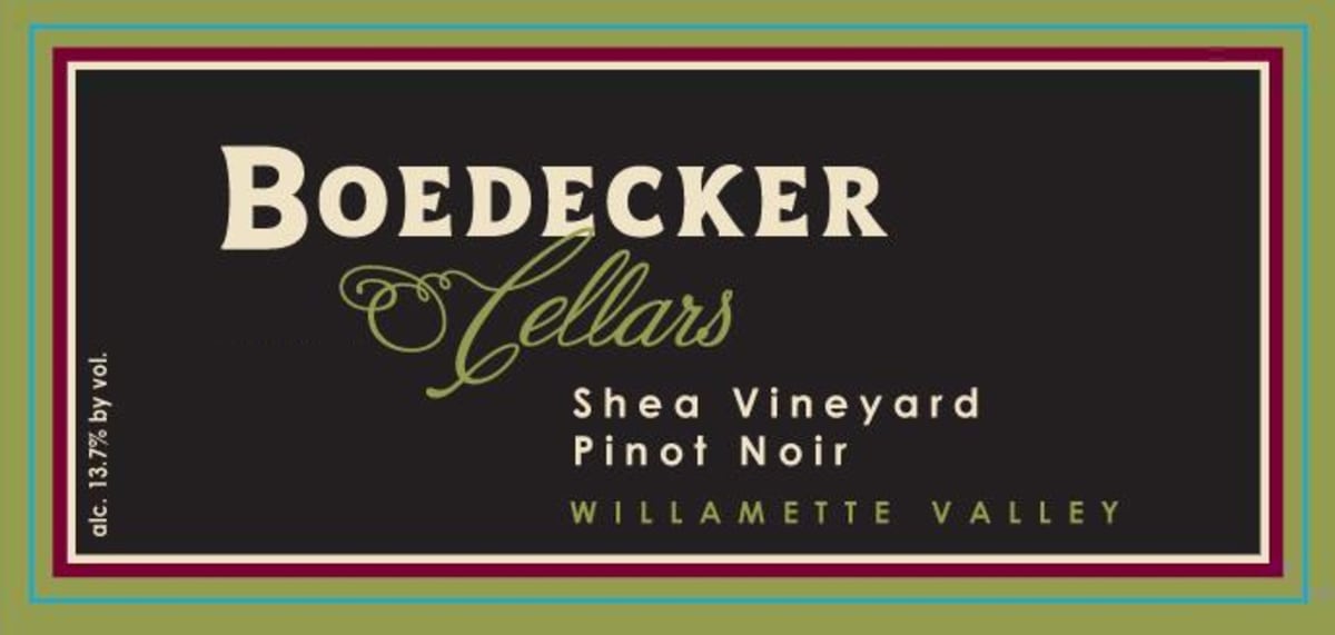 Boedecker Cellars Shea Vineyard Pinot Noir 2005  Front Label