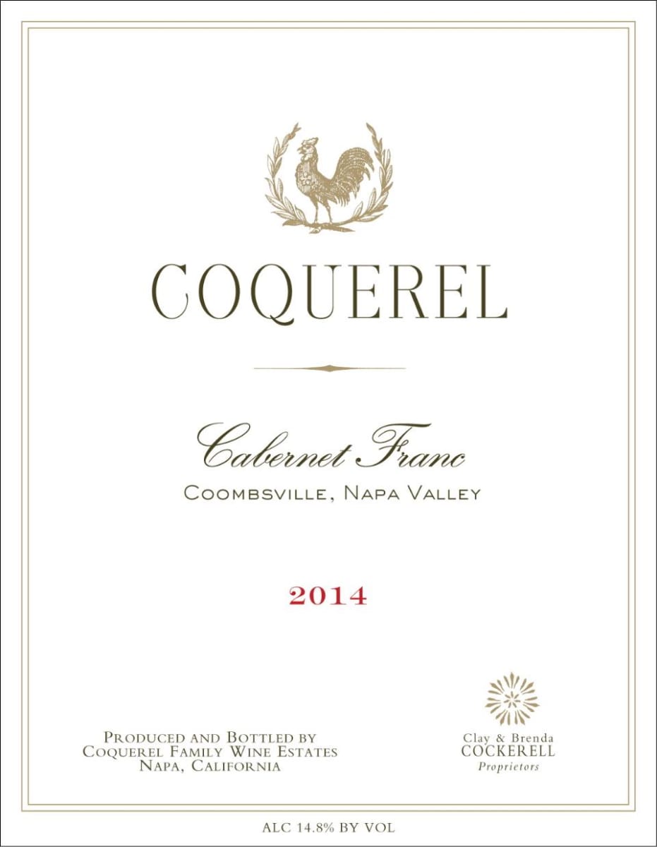 Coquerel Wines Cabernet Franc 2014  Front Label