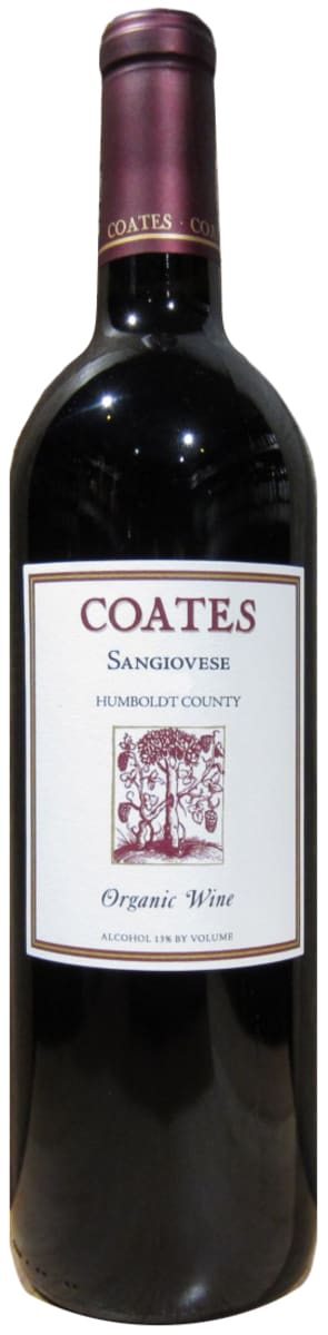 Coates Vineyards Organic Sangiovese 2014 Front Bottle Shot