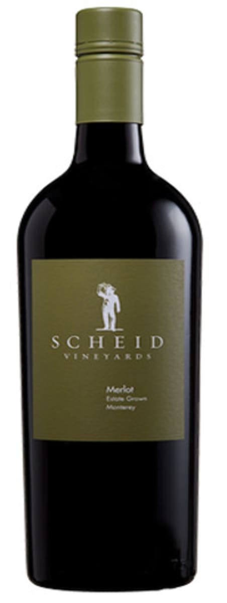 Scheid Vineyards Merlot 2015 Front Bottle Shot