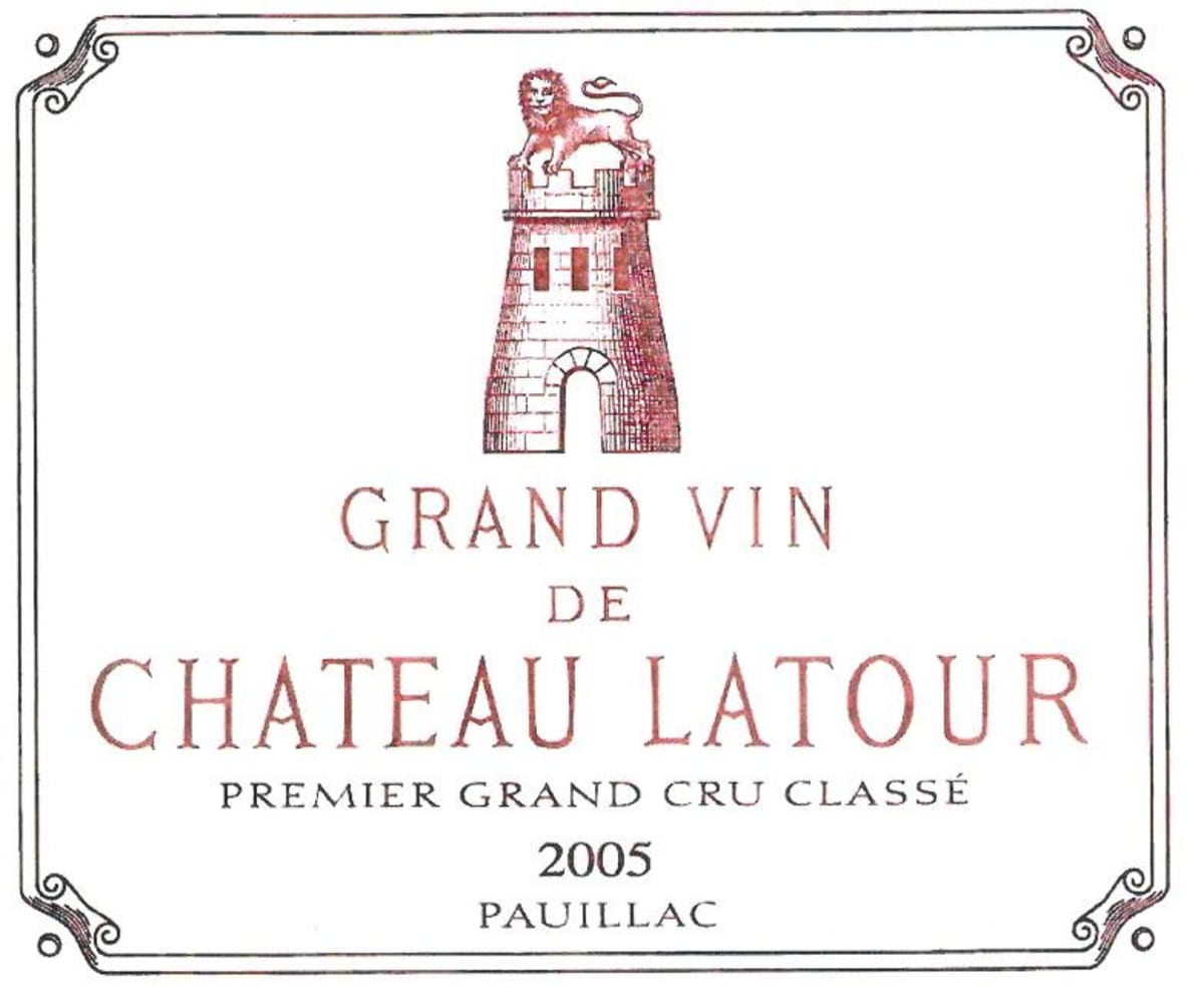 Chateau Latour (1 Bottle in OWC) 2005  Front Label