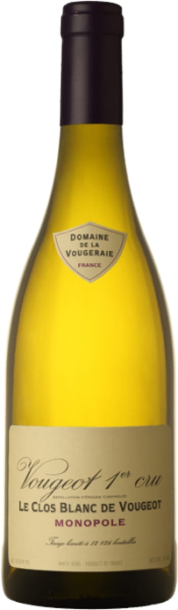Domaine de la Vougeraie Vougeot Le Clos Blanc de Vougeot Monopole Premier Cru 2019  Front Bottle Shot