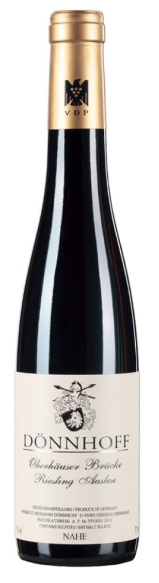 Donnhoff Oberhauser Brucke Riesling Auslese Goldkapsel (375ML half-bottle) 2001 Front Bottle Shot