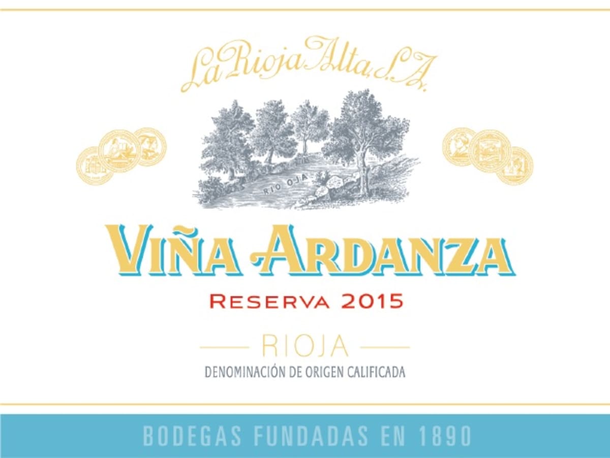 La Rioja Alta Vina Ardanza Reserva (375ML half-bottle) 2015  Front Label