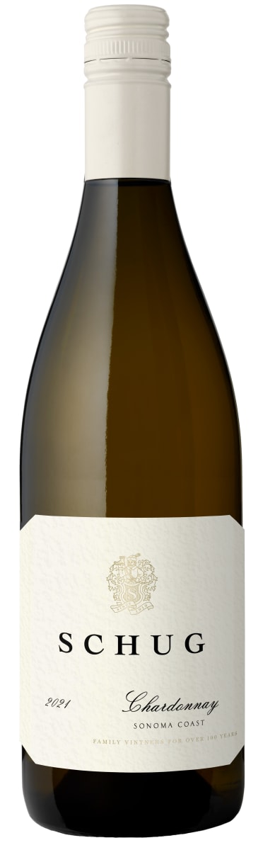 Schug Sonoma Coast Chardonnay 2021  Front Bottle Shot