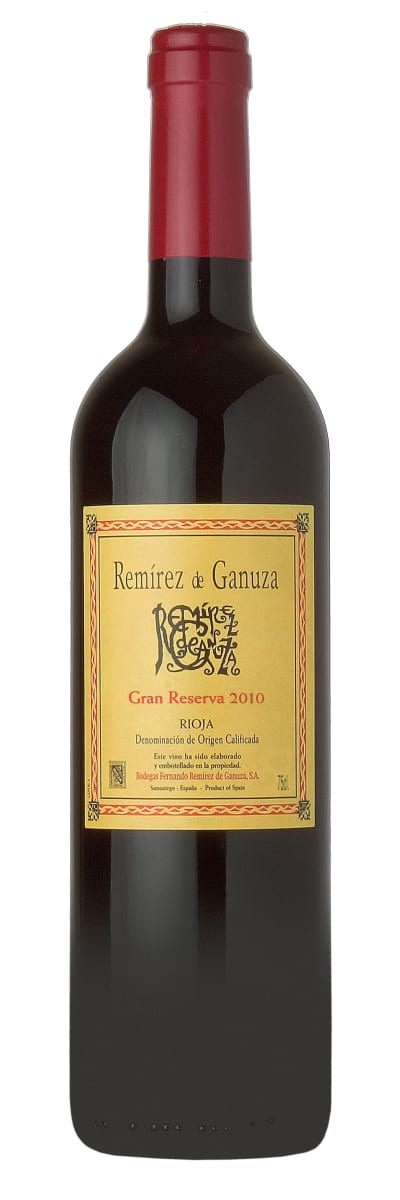 Bodegas Fernando Remirez de Ganuza Rioja Gran Reserva 2010 Front Bottle Shot