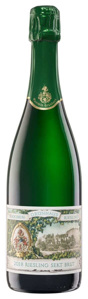 Maximin Grunhaus Mosel Riesling Brut Sekt 2018  Front Bottle Shot