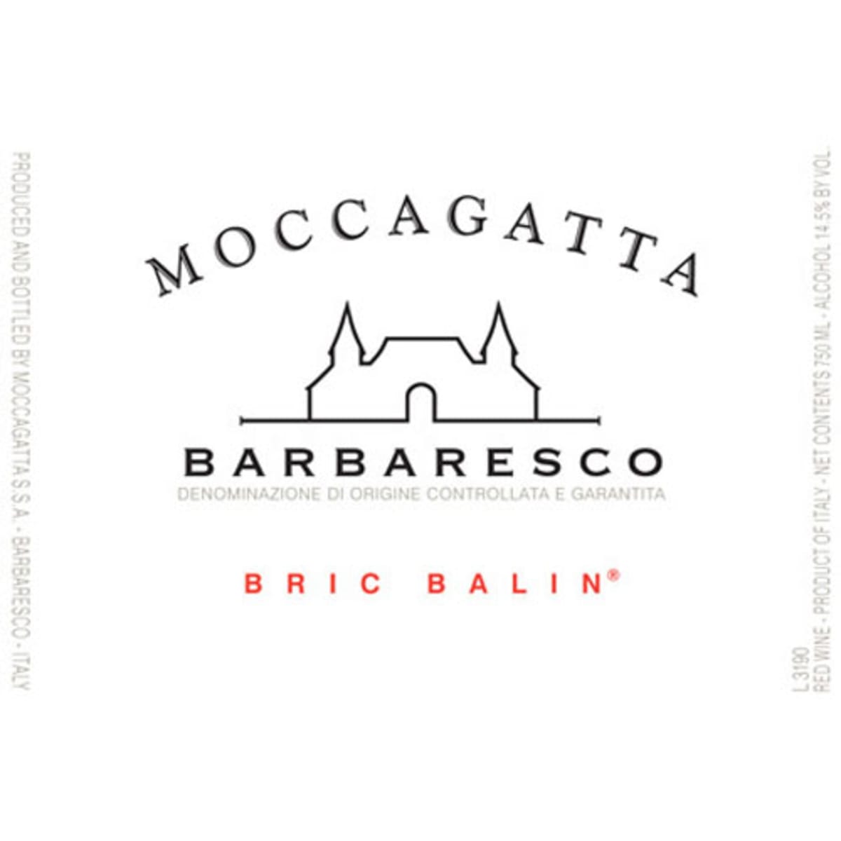 Moccagatta Barbaresco Bric Balin (1.5 Liter Magnum) 2013  Front Label