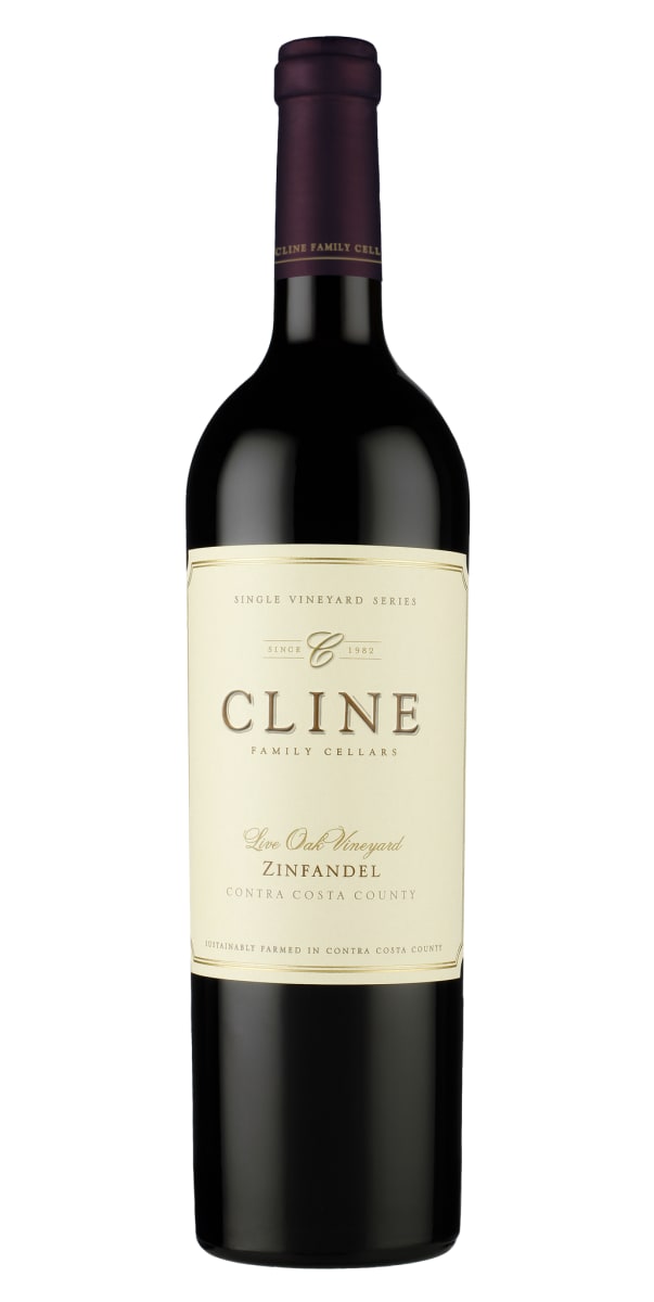 Cline Live Oak Zinfandel 2016  Front Bottle Shot