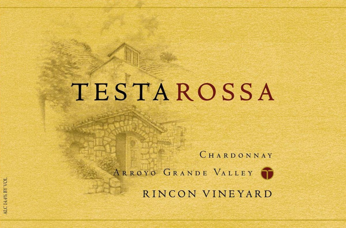 Testarossa Rincon Vineyard Chardonnay 2015  Front Label