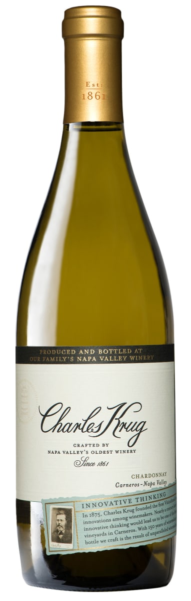 Charles Krug Carneros Chardonnay 2015 Front Bottle Shot