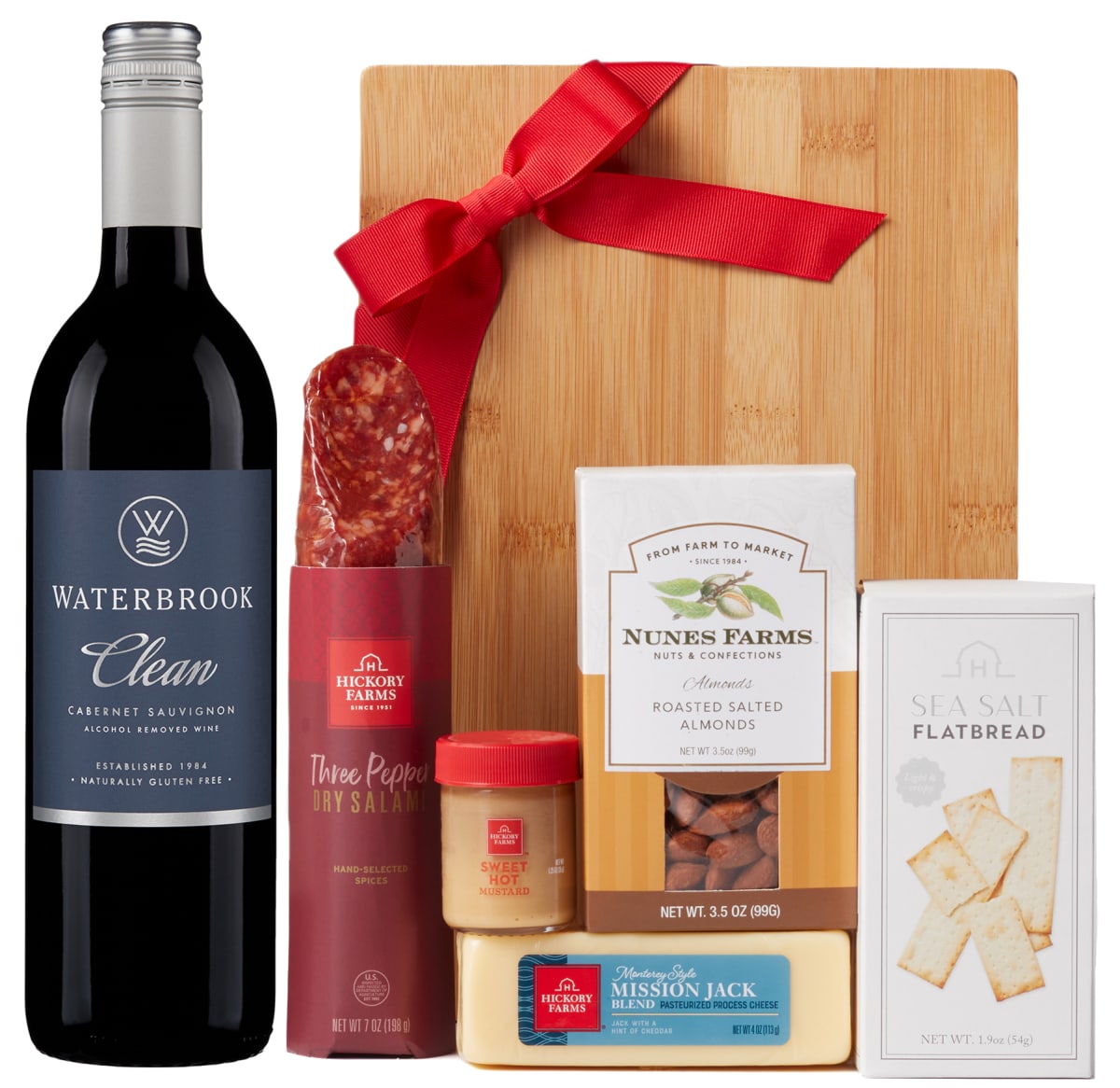NonAlcoholic Red Wine & Cheese Board Gift Set