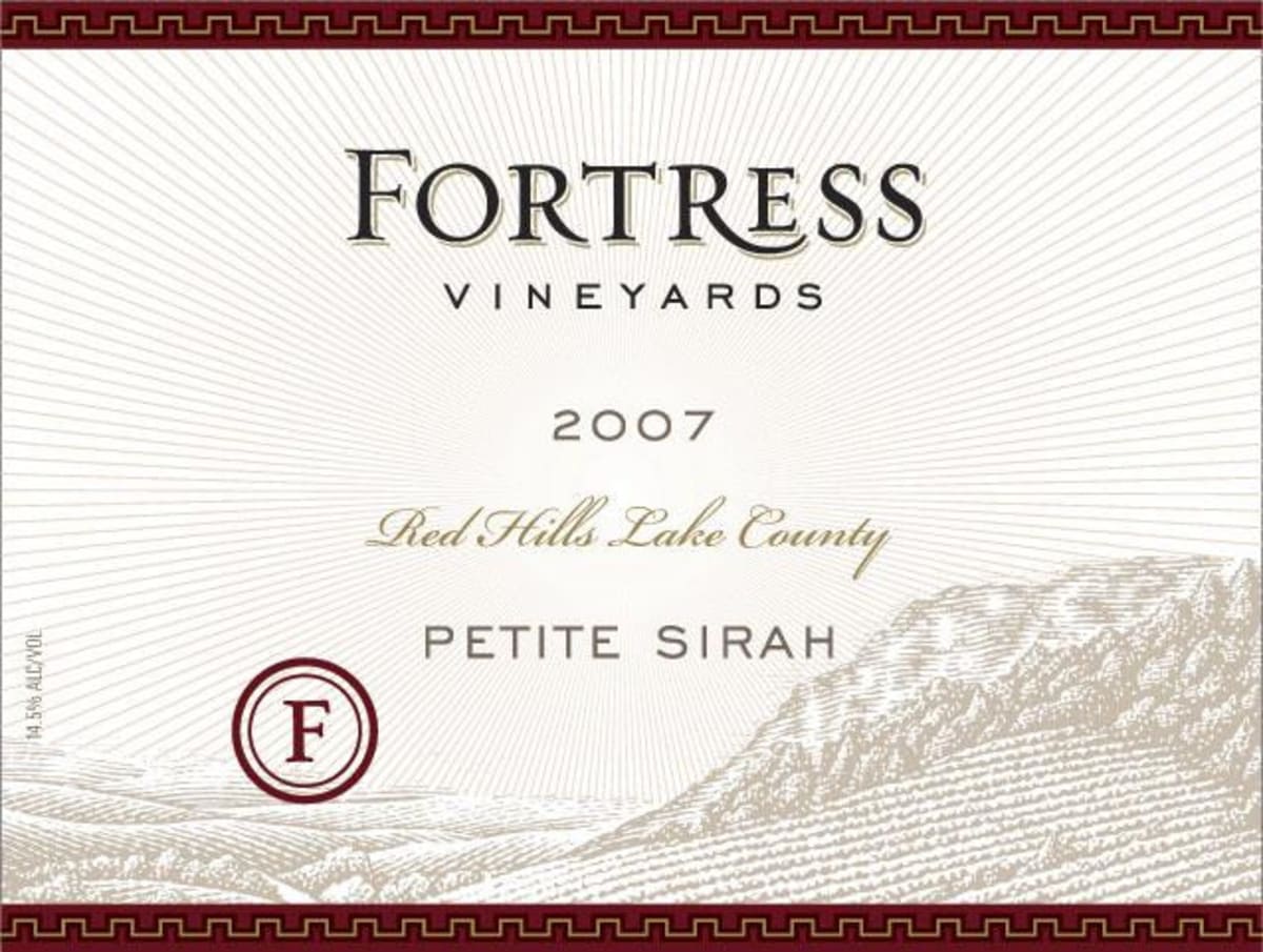 Fortress Vineyards Red Hills Lake County Petite Sirah 2007  Front Label