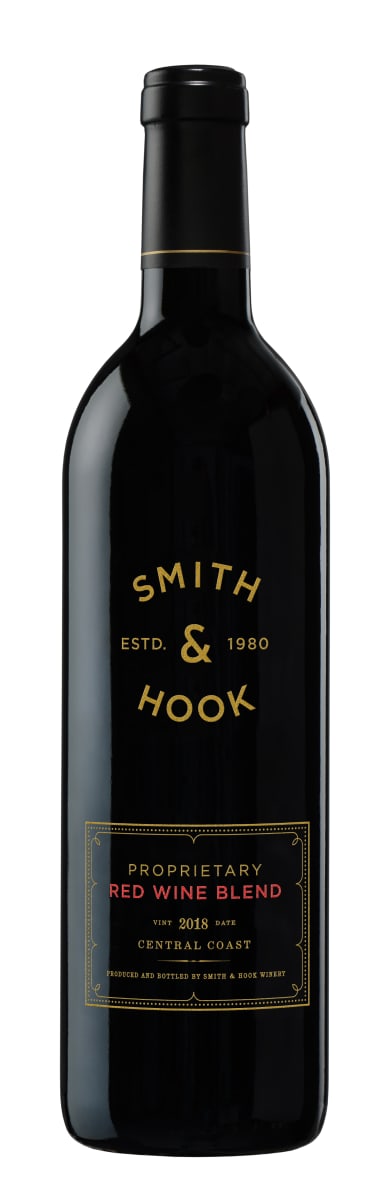 Smith & Hook Proprietary Red Blend 2018 Front Bottle Shot