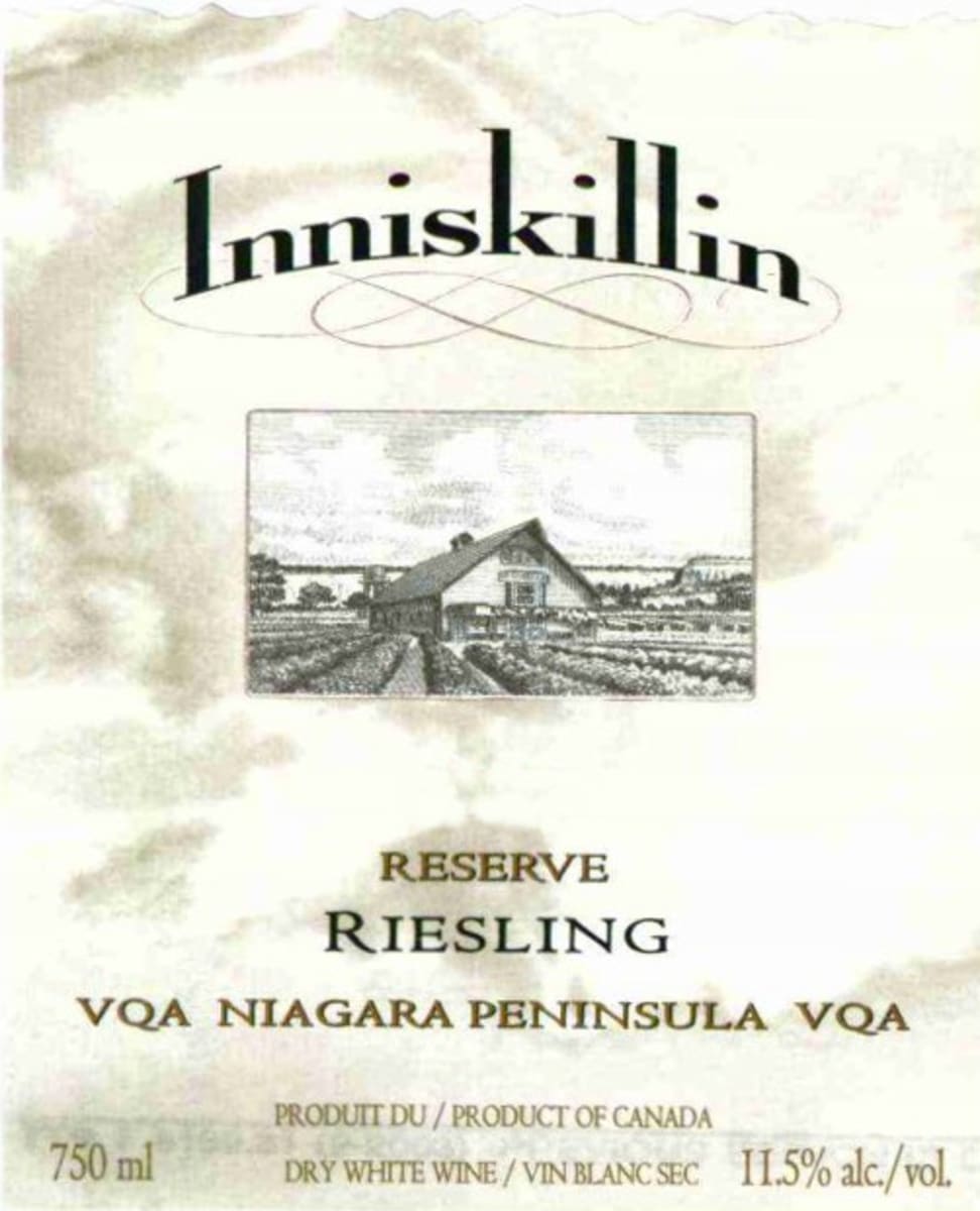 Inniskillin Reserve Riesling 2002 Front Label