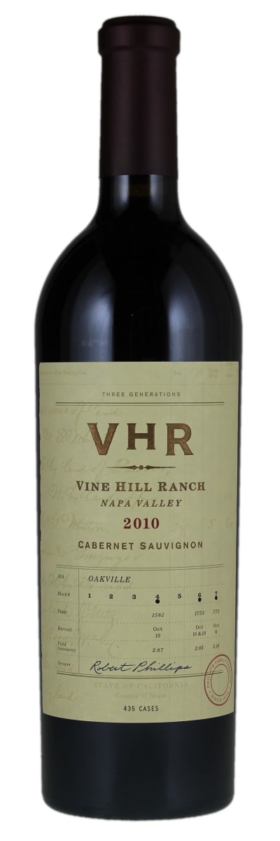 Vine Hill Ranch VHR Cabernet Sauvignon 2010  Front Bottle Shot