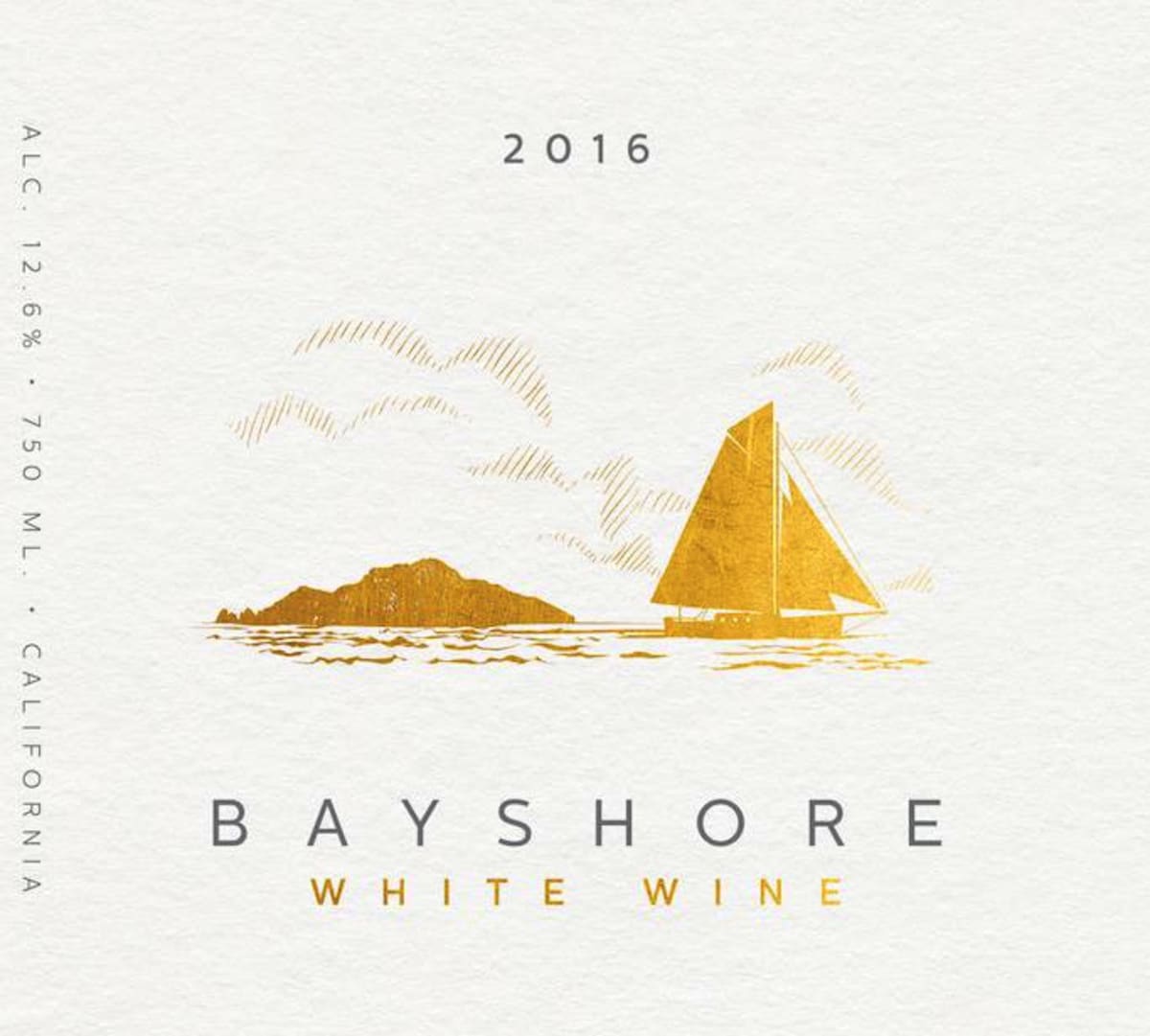 Bayshore White Wine 2016  Front Label