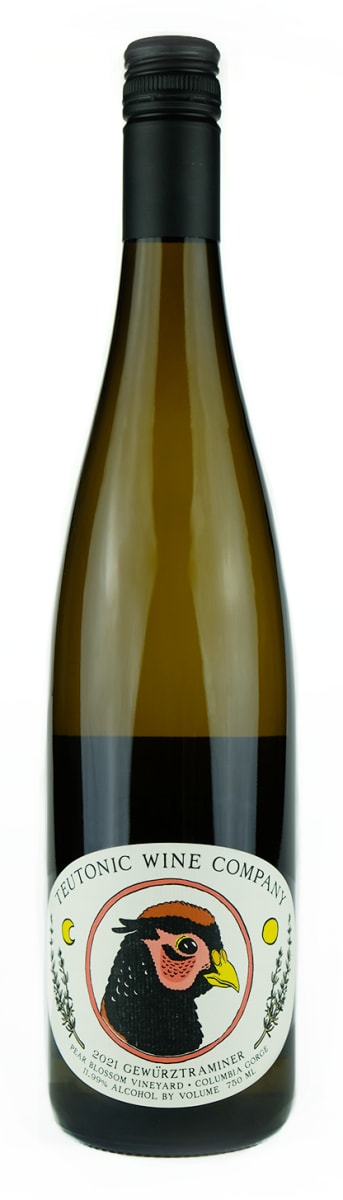 Teutonic Pear Blossom Vineyard Gewurztraminer 2021  Front Bottle Shot