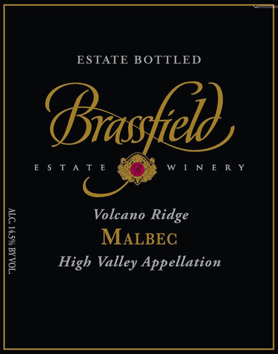 Brassfield Volcano Ridge Vineyard Malbec 2006  Front Label