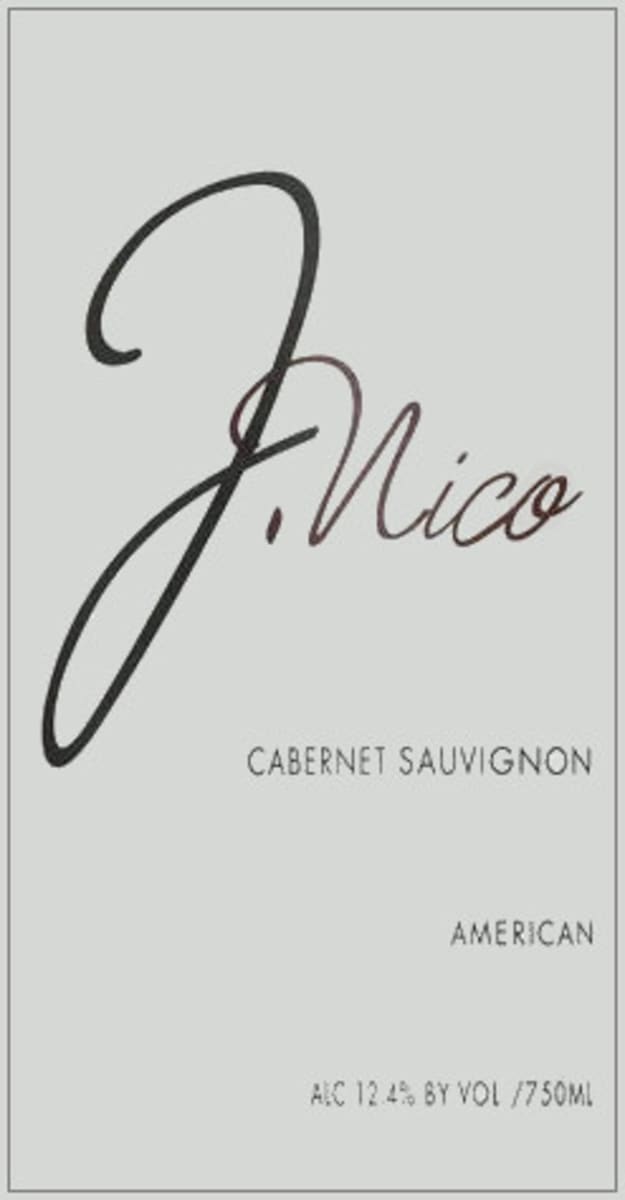Georgetown Vineyards J Nico Cabernet Sauvignon 2010 Front Label